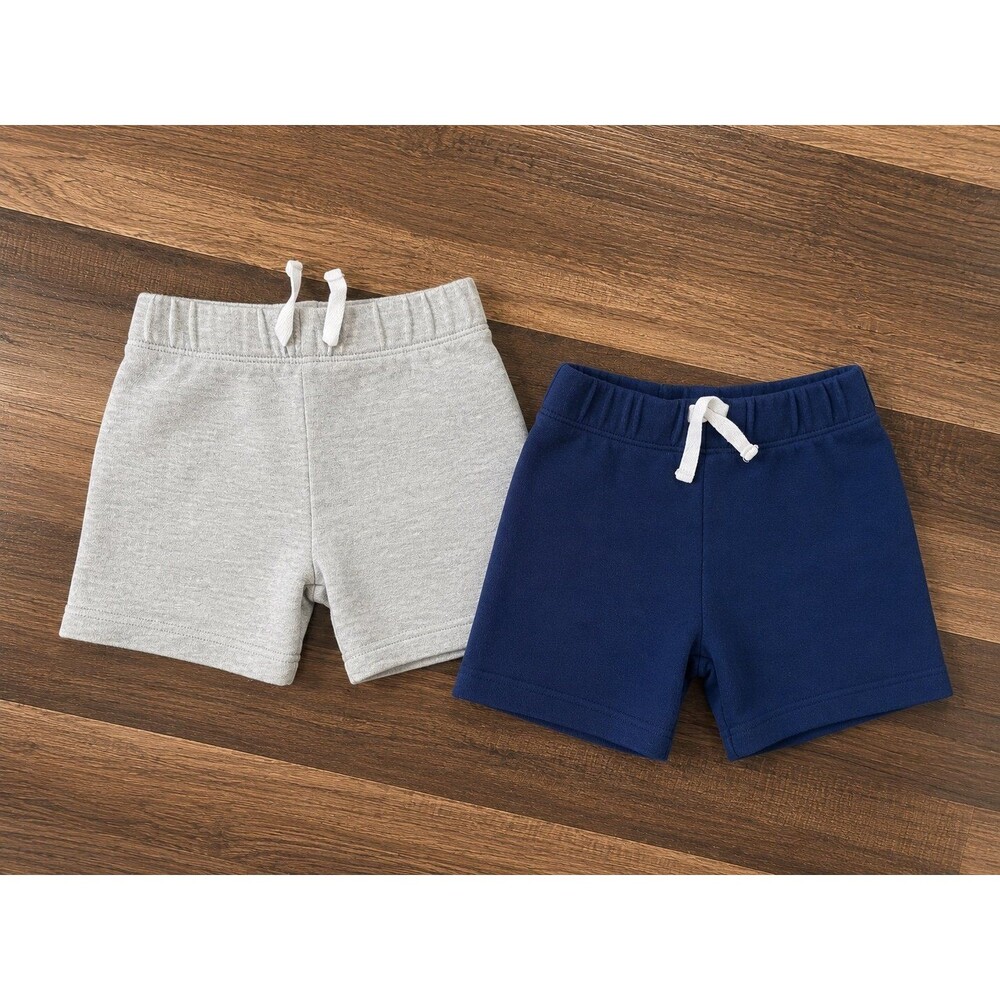 Amazon Essentials Baby/Toddler Knit Shorts Lot of 2 – Gray & Navy – Size 12M